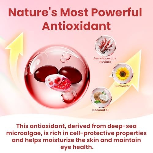 Astaxanthin 12mg 120 Softgels, 4 Month Supply,Triple Strength,Non-GMO,Eye Health