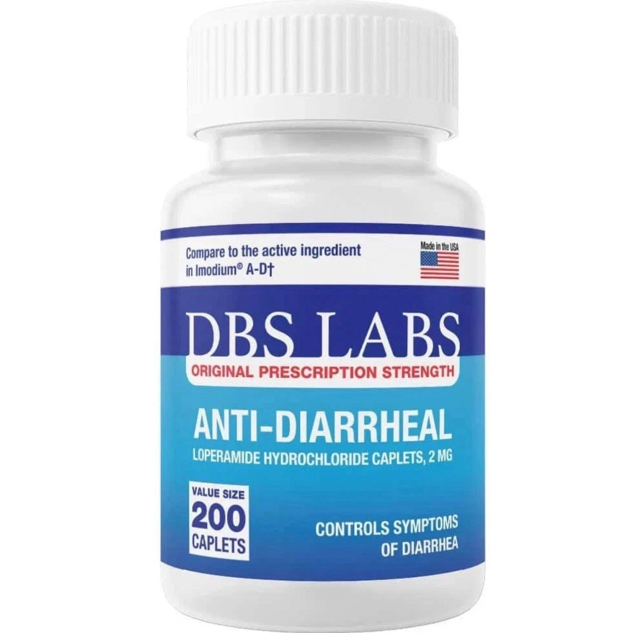Anti-Diarrheal Caplets 2MG | 200 Ct – Made in the USA Exp 09/2027