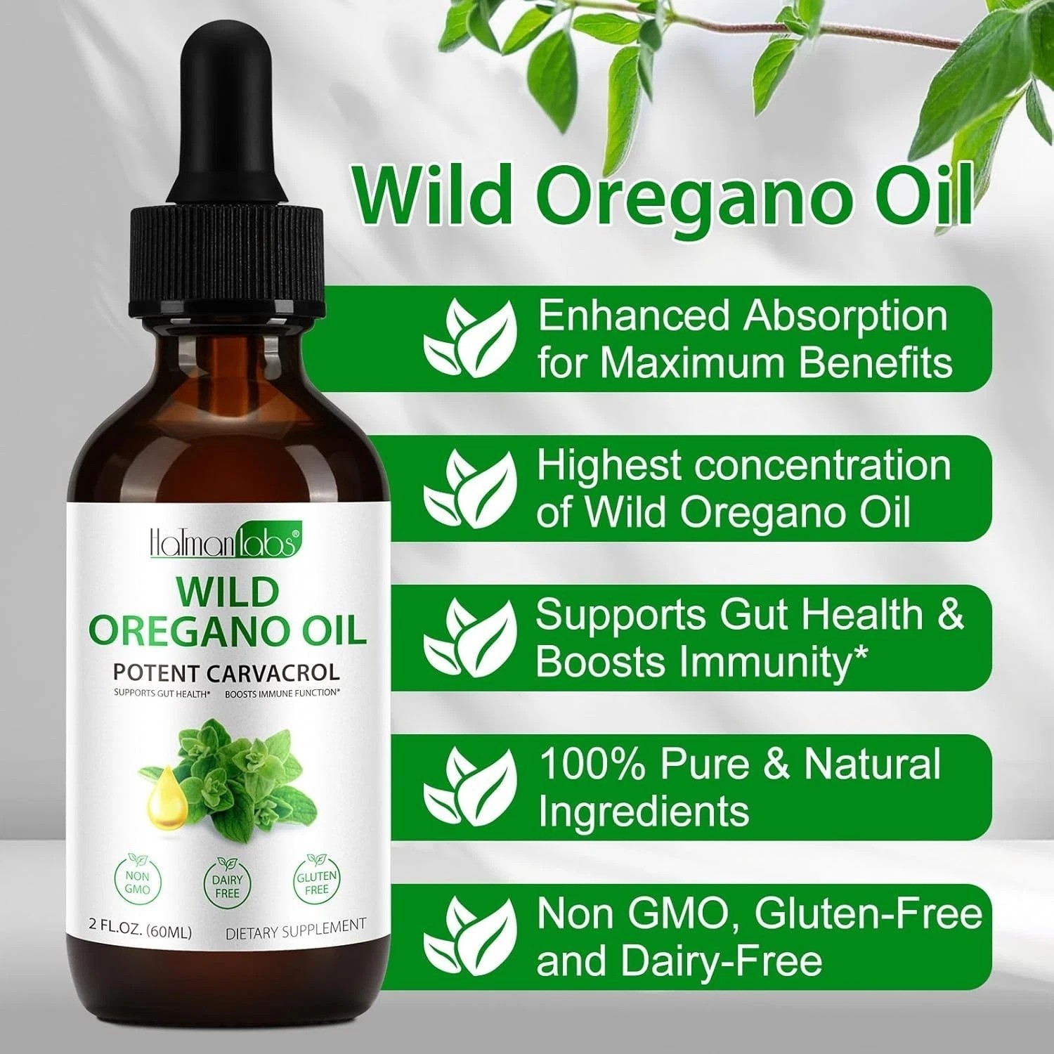 Mejor Aceite De Oregano Organico Combate Candidiasis Pie De Atleta Hongo De 2oz