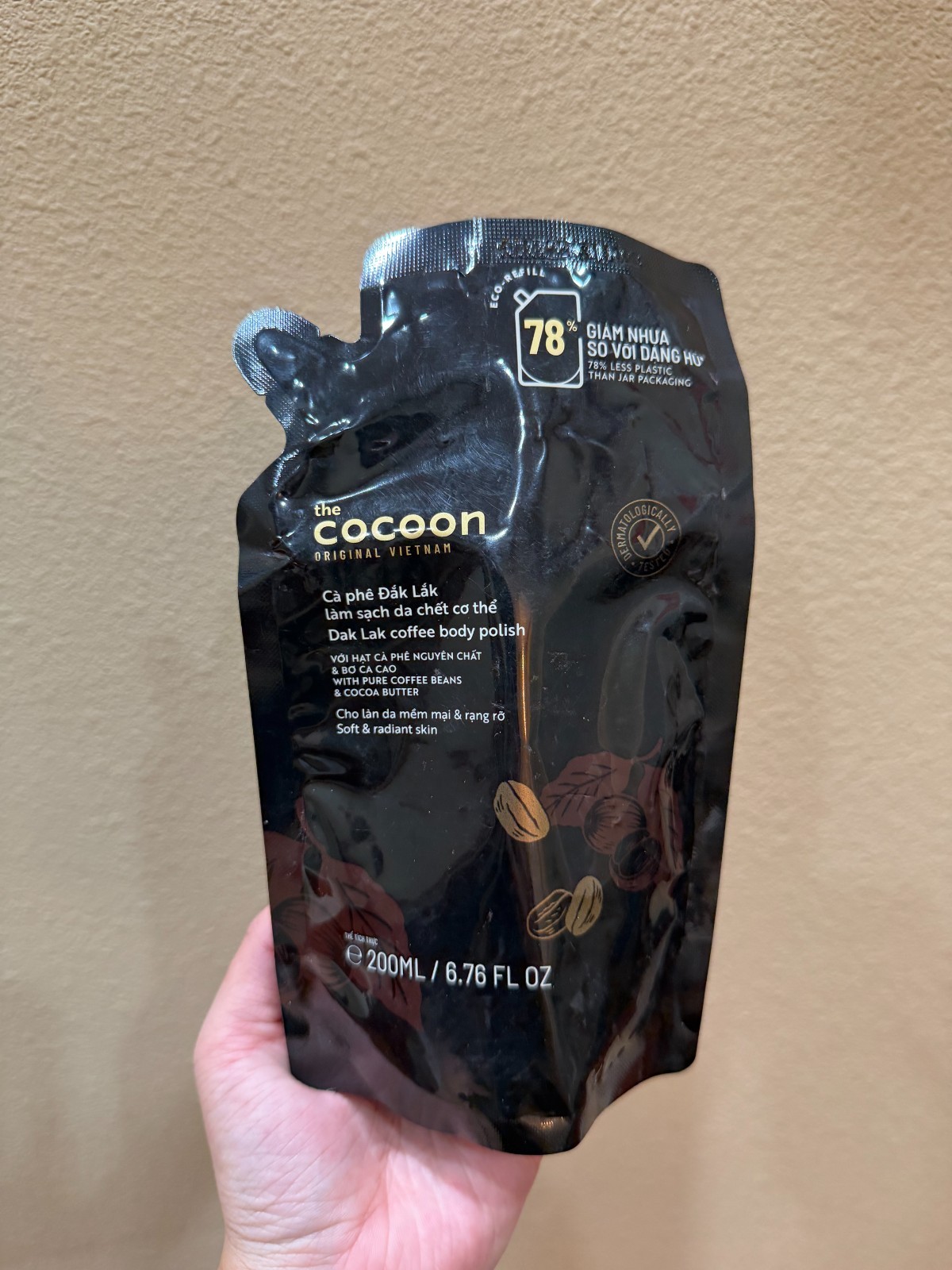 The Cocoon Original Vietnam Dak Lak Coffee Body Scrub, Refillable Pack – 200ml