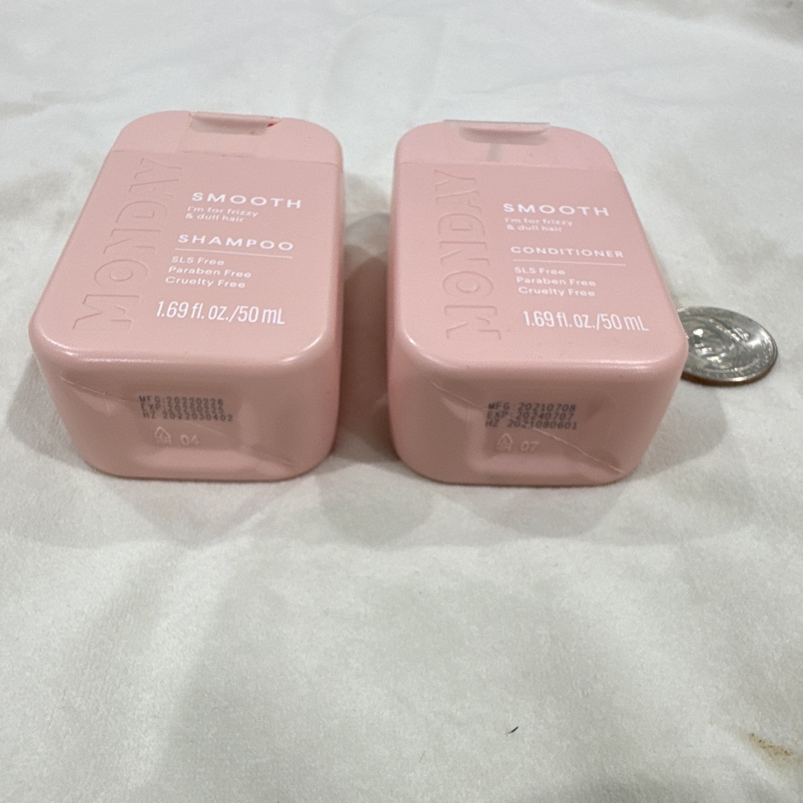 Monday Smooth Hair Shampoo & Conditioner Set 50ml travel size 1.69 fl oz NEW
