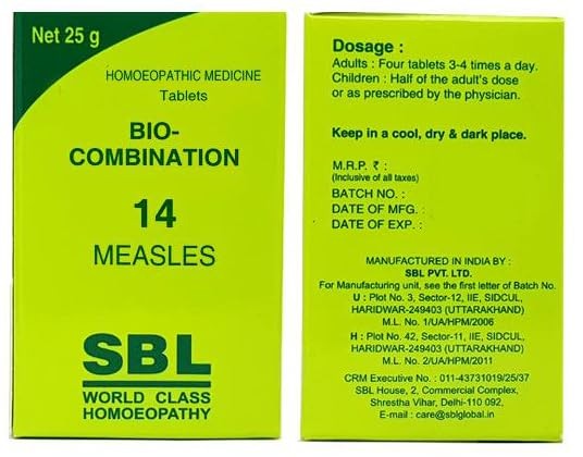 SBL Homeopathic Bio Combination 14 (BC 14) for Cough & Cold Pack of 1
