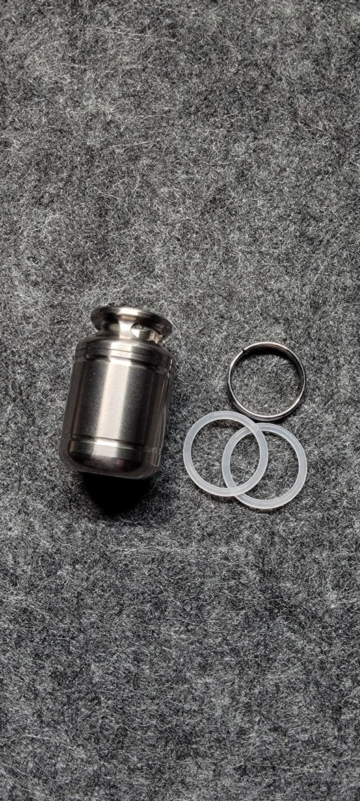 EDC Titanium Propane Pill Capsule Case Container