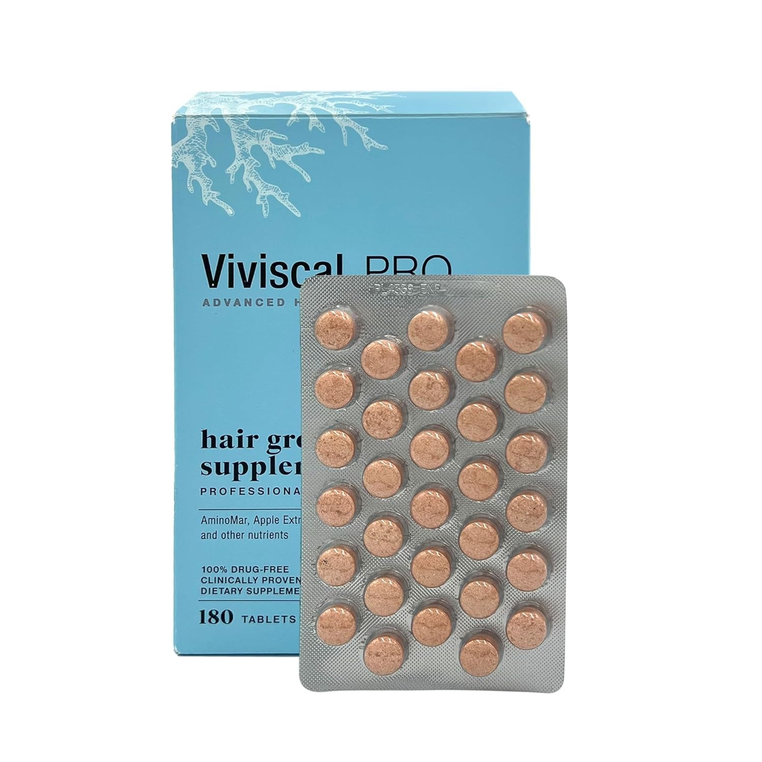 VIVISCAL PRO – Professional Hair Growth Tablets 180 AUTH NEW IMAGE