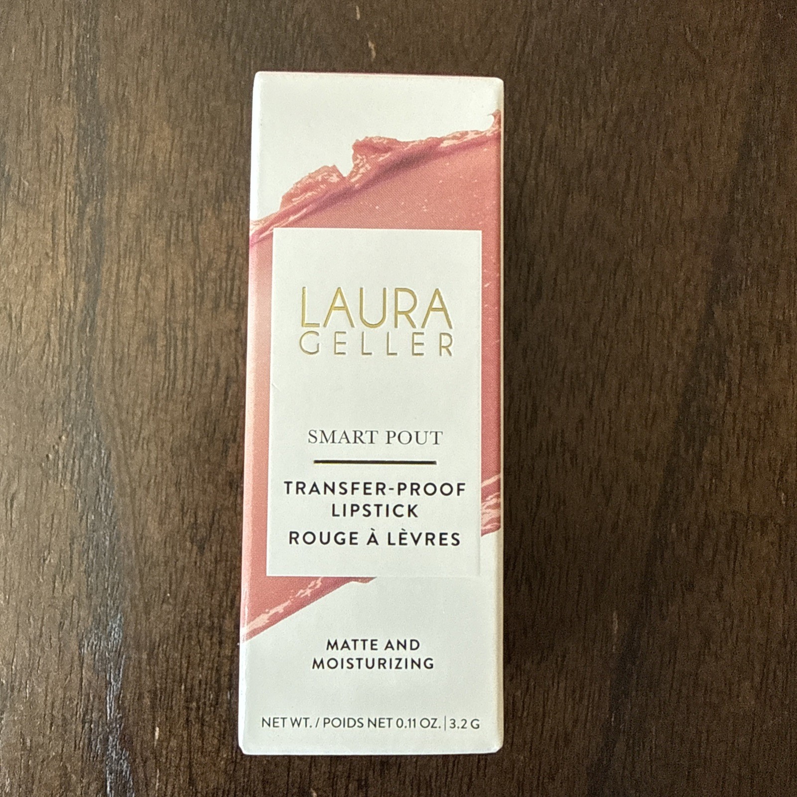 Laura Geller Smart Pout Transfer-Proof Lipstick *Wise/Light Pink* Matte