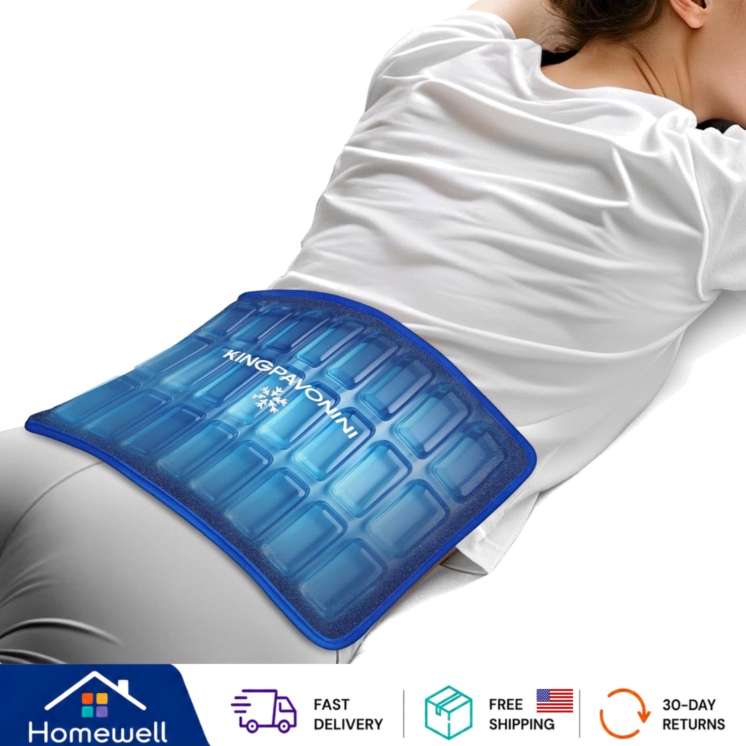 Dual-Layer Gel Ice Pack – Soft, Flexible Cold Therapy for Back, Knee & Shoulder