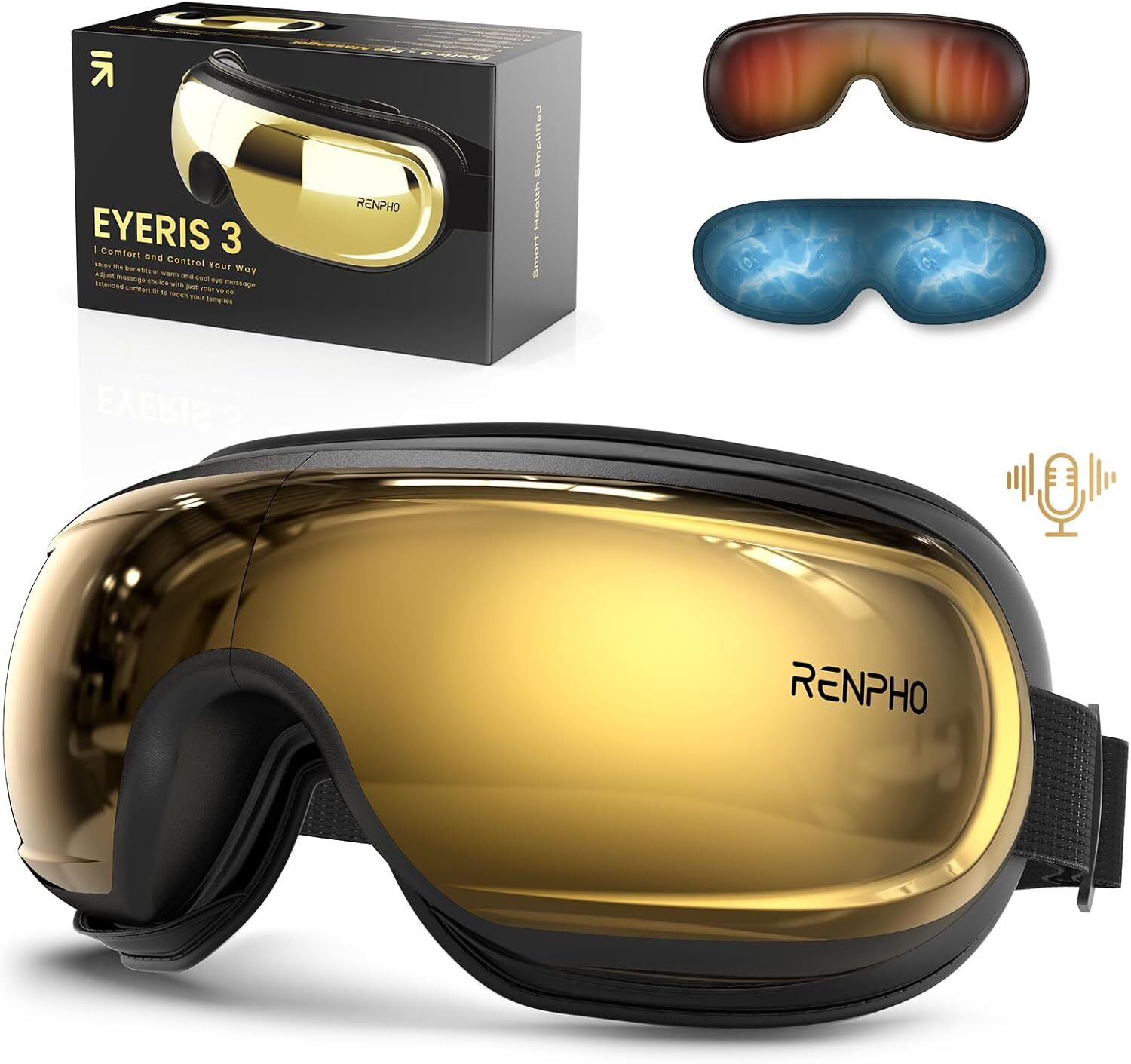 RENPHO Eyeris 3 Eye Massager with Heat and Cooling Eye Care Devices for Migraine