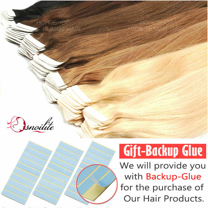 Tape In On 200pcs Russian 100% Remy Human Hair Extensions Skin Weft THICK Ombre