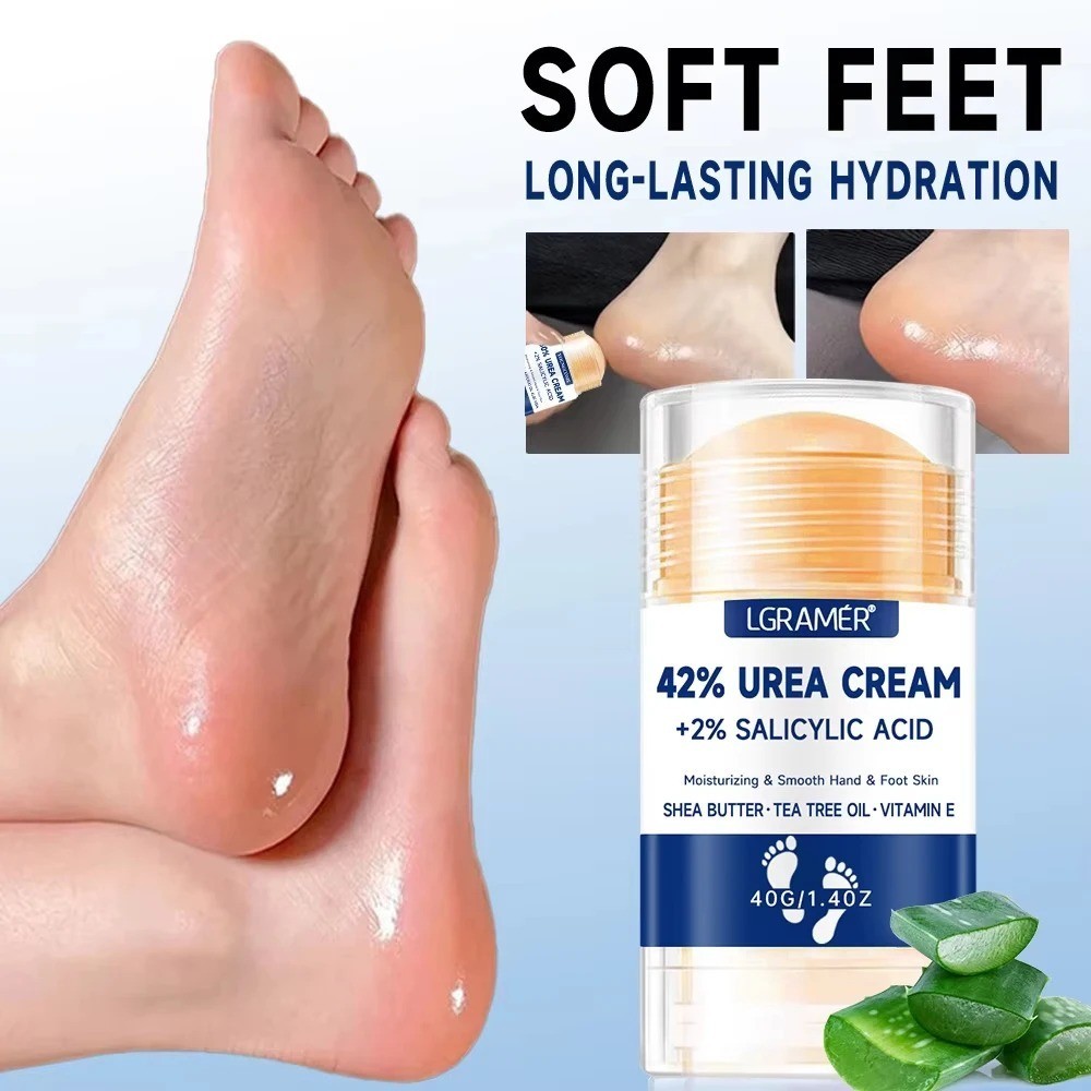 40g Ultra-Hydrating 60% Urea Foot Cream Aloe Vera for Softening Dry Cracked Feet