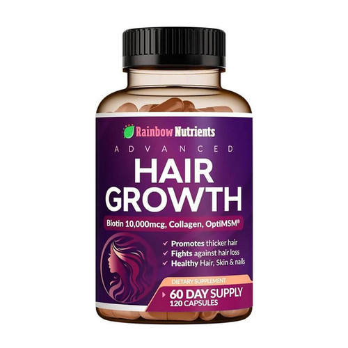 Rainbow Nutrients Advanced Hair Growth-Hair,Skin & Nail Health – Biotin,Collagen