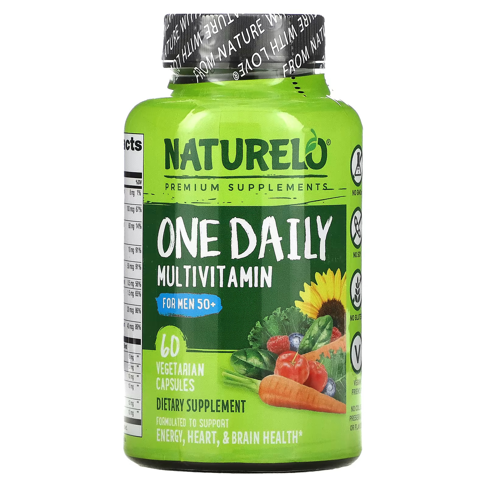 2 X NATURELO, One Daily Multivitamin for Men 50+, 60 Vegetarian Capsu-worldwide