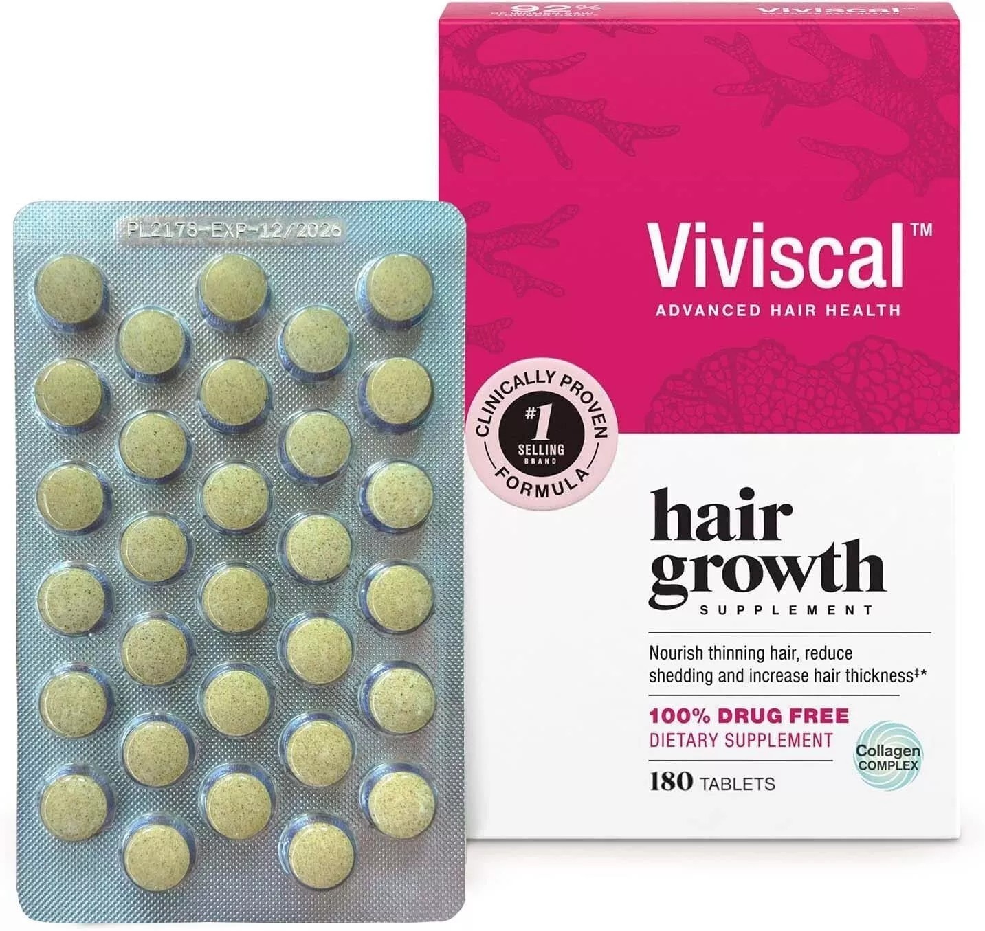 Viviscal Hair Growth Supplement for Women 180 Tablets – 3 Month