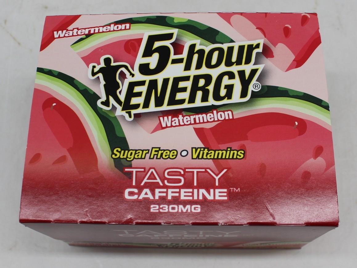 5 Hour Energy Extra Strength Watermelon 12 Count Box 1.93 oz Shots Five Hr New