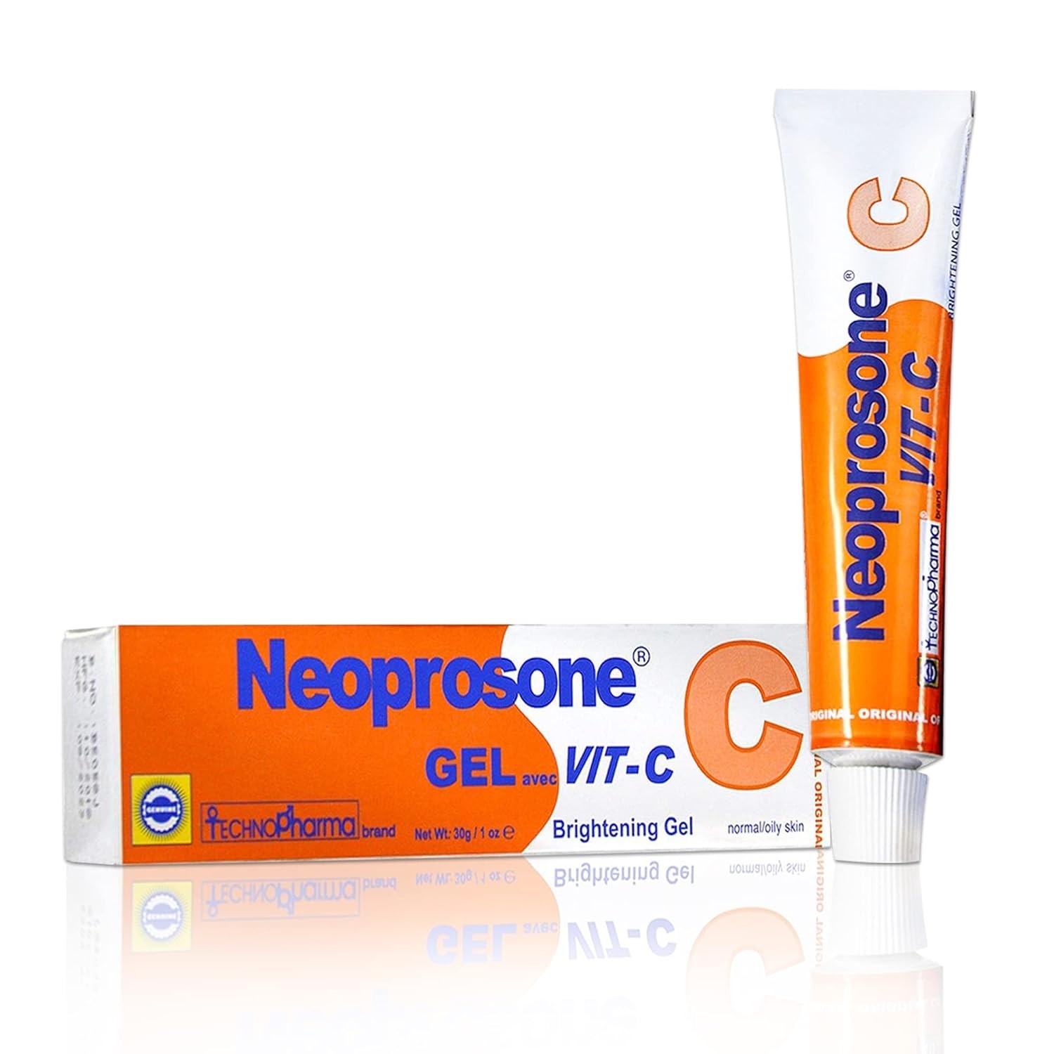 Neoprosone, Vitamin C Gel – 1 Fl oz / 30 ml – Brightening Gel Cream for Neck, Fa