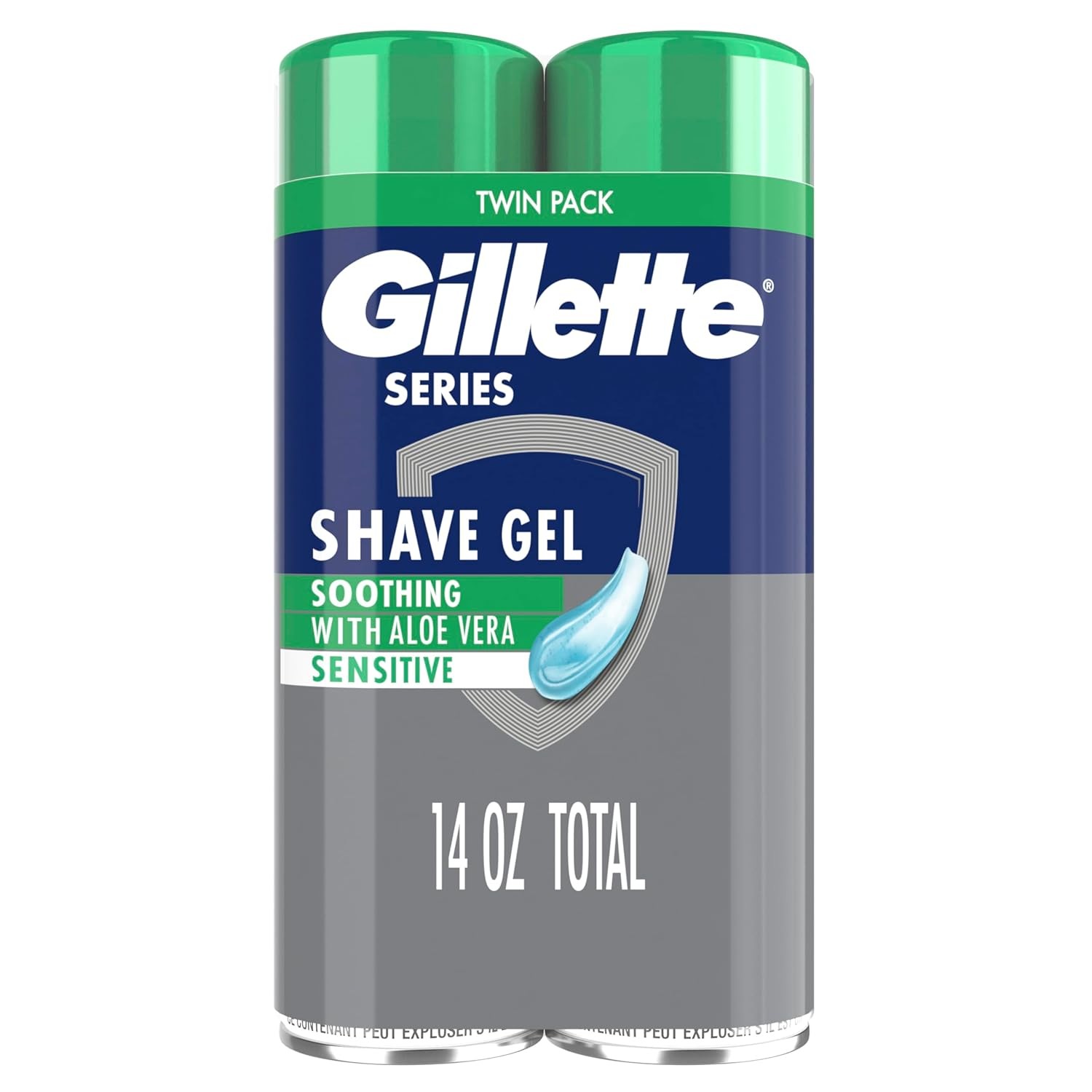 Gillette Series 3X Action Sensitive Shave Gel Twin Pack 7 Oz Pack Of 2