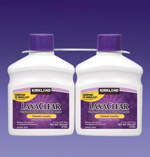 Laxative Polyethylene Glycol – Kirkland Signature LaxaClear 100 Doses VS MiraLAX