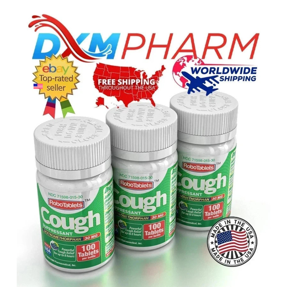 3 PACK RoboTabs Cough Suppressant Dextromethorphan 30mg 100 Tablets