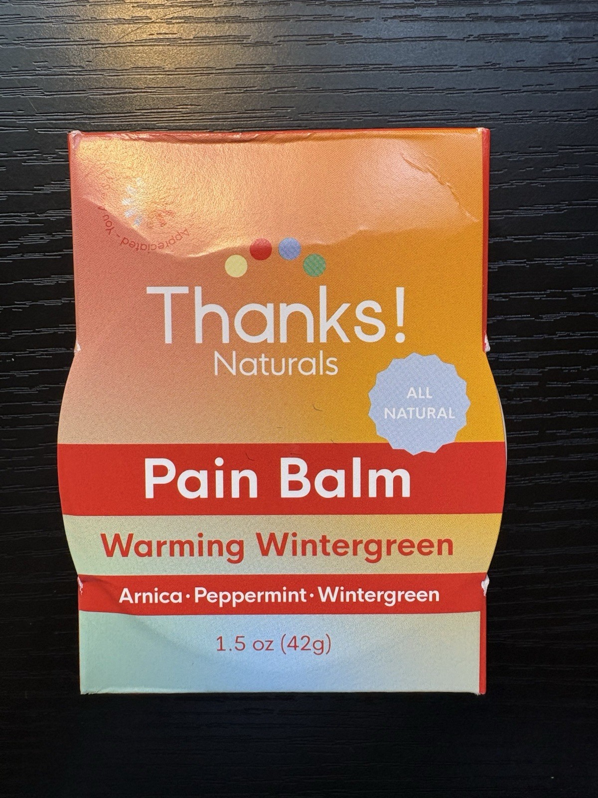 Thanks! Naturals Comfort Balm Cooling (Warming Wintergreen) Tin 1.5 oz