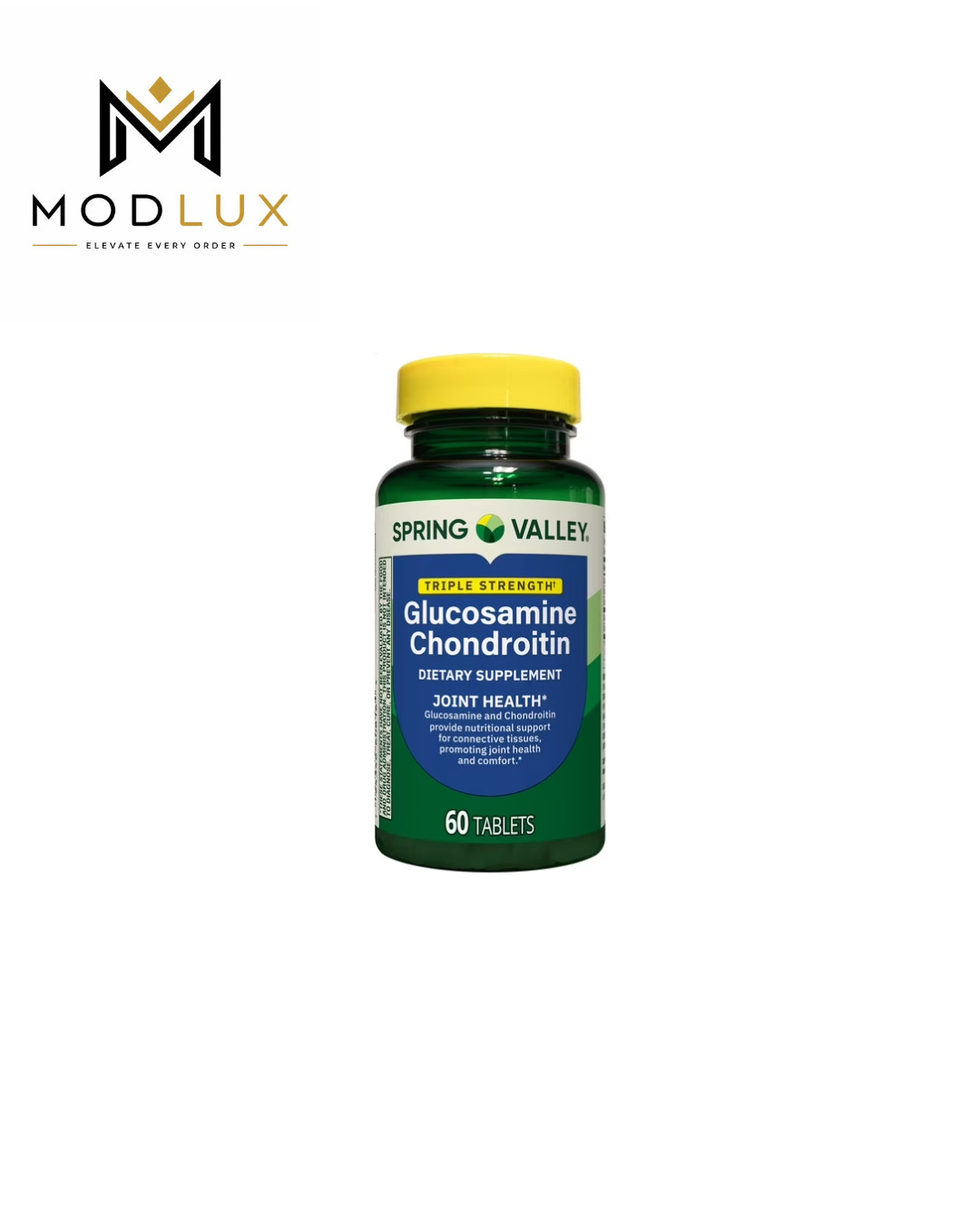 Spring Valley 3X Glucosamine Chondroitin for Joint Health Tablets, 60 Count