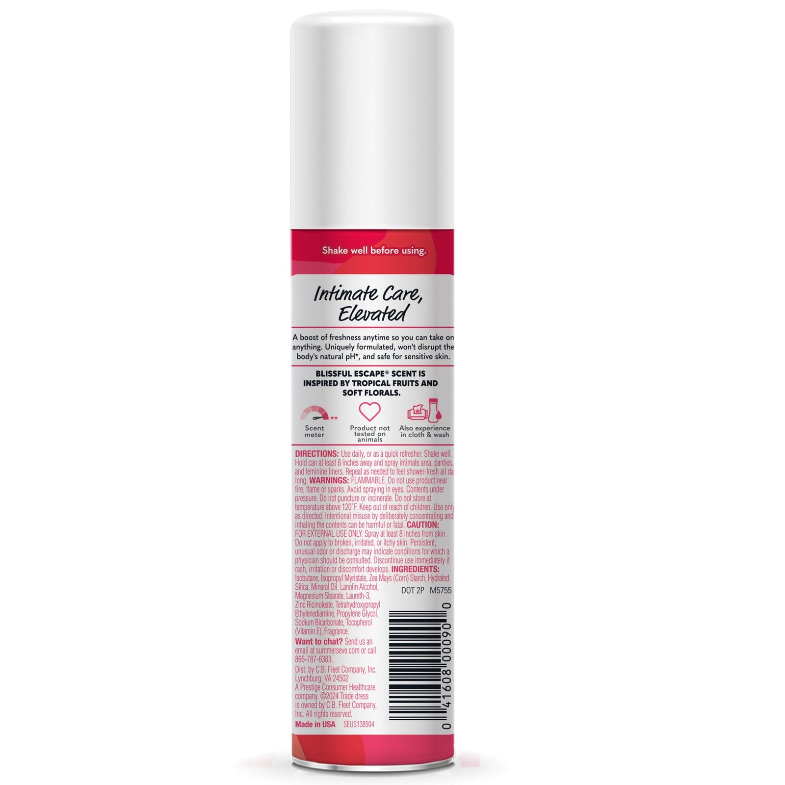 Summer’s Eve Daily Refreshing Feminine Spray, 2 Ounce (Pack of 1), Multicolor