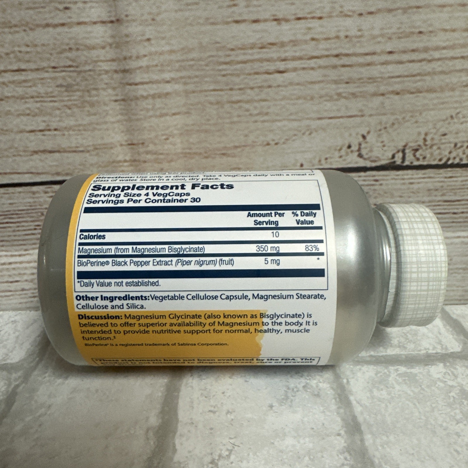 10/28+ SOLARAY Magnesium Glycinate Capsules, Chelated Magnesium Bisglycinate