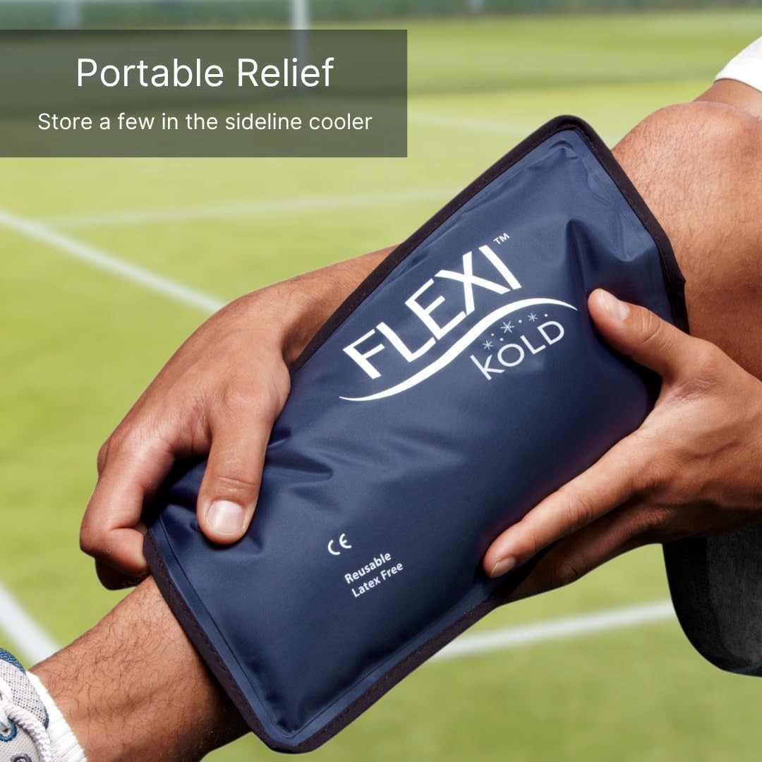 Colder for Longer: FlexiKold Reusable Gel Ice Pack for Feet & Body Injuries