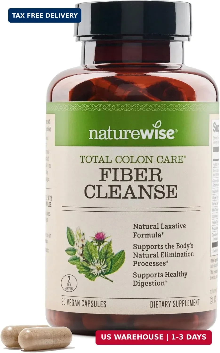 Total Colon Care Fiber Cleanse – Natural Laxative Blend – Herbal Laxa