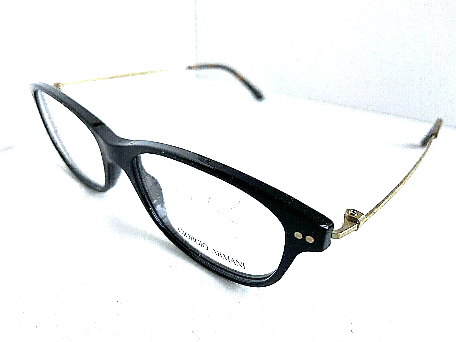 New Giorgio Armani 717 52-16-135 Black Titanium Women’s Eyeglasses Frame Italy .