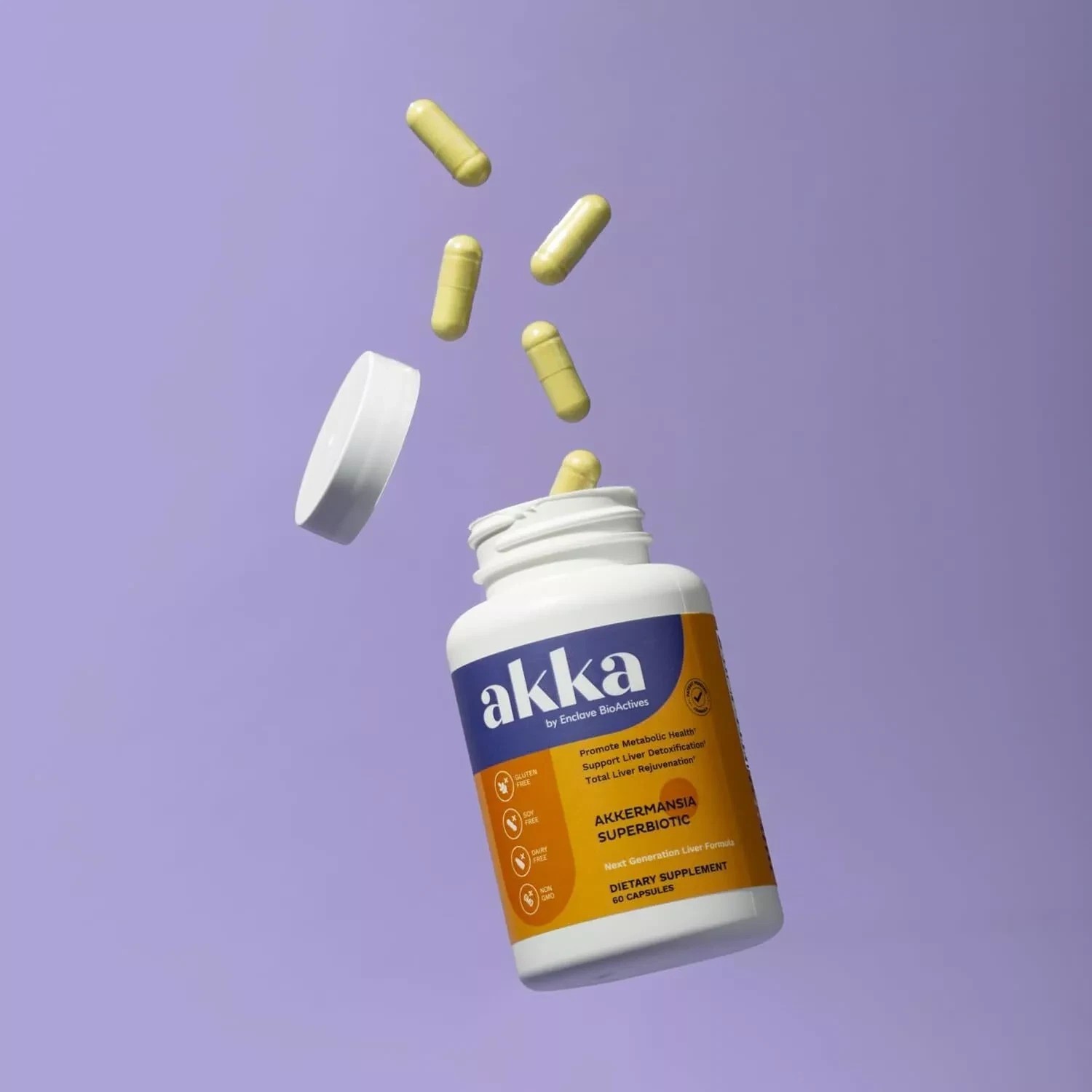 akka by Enclave BioActives Akkermansia Superbiotic Liver Detox 60 Capsules Glut…