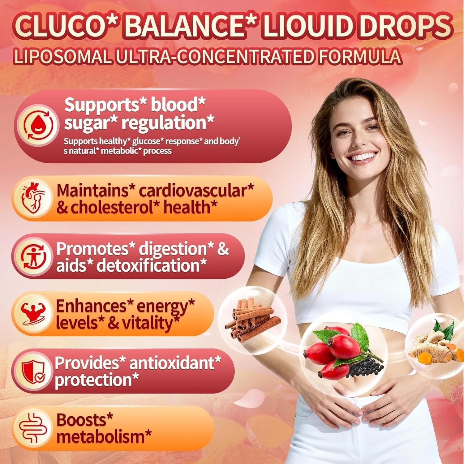 14-in-1 Berberine Liquid Drops 1800mg Liposomal Ceylon Cinnamon