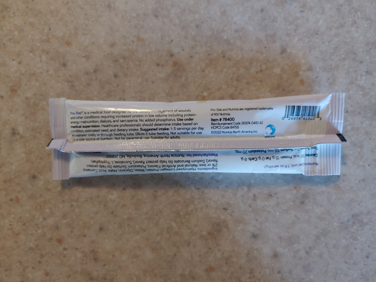 28 Packets Nutricia Pro-Stat Concentrated Liquid Protein Vanilla @1 fl oz Pouch