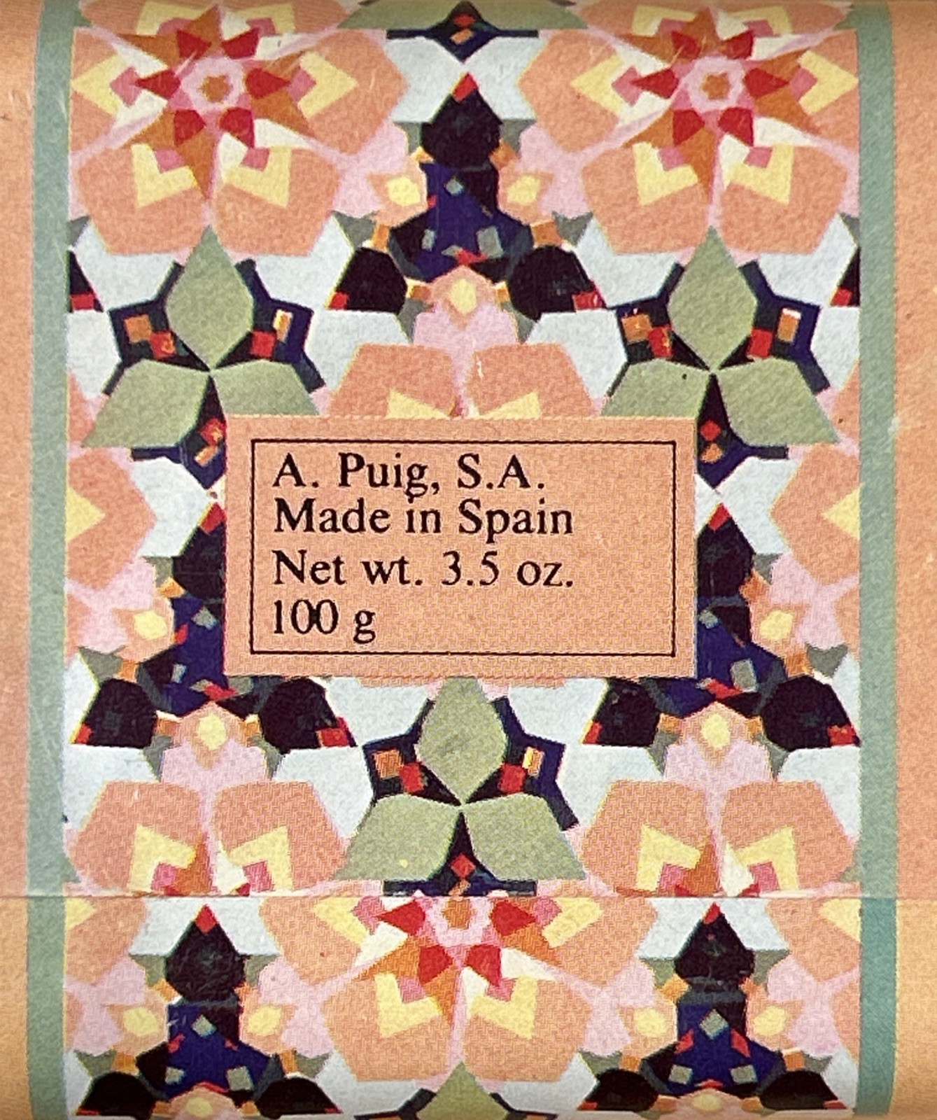 Antonio Puig 3.5oz Soap 100g Full Size Luxury Floral Soap Geranium Spain Vintage