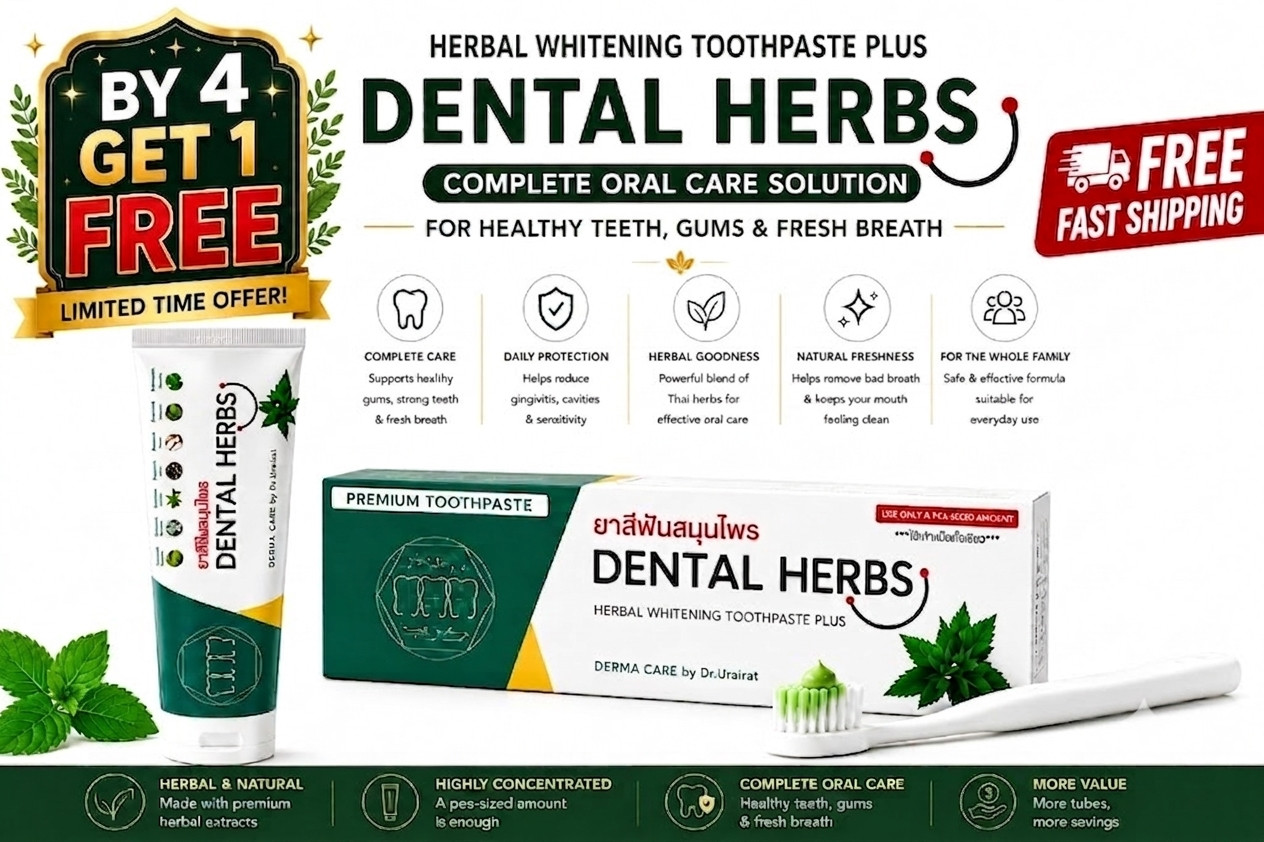 Dental Herbs Herbal Toothpaste Plus Dr Urairat Buy 4 Get 1 FREE Fast Shipping