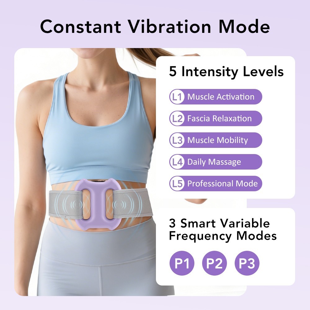 Electric Vibration Fascia Massager Charging Fascia Ring Portable Waist Massager
