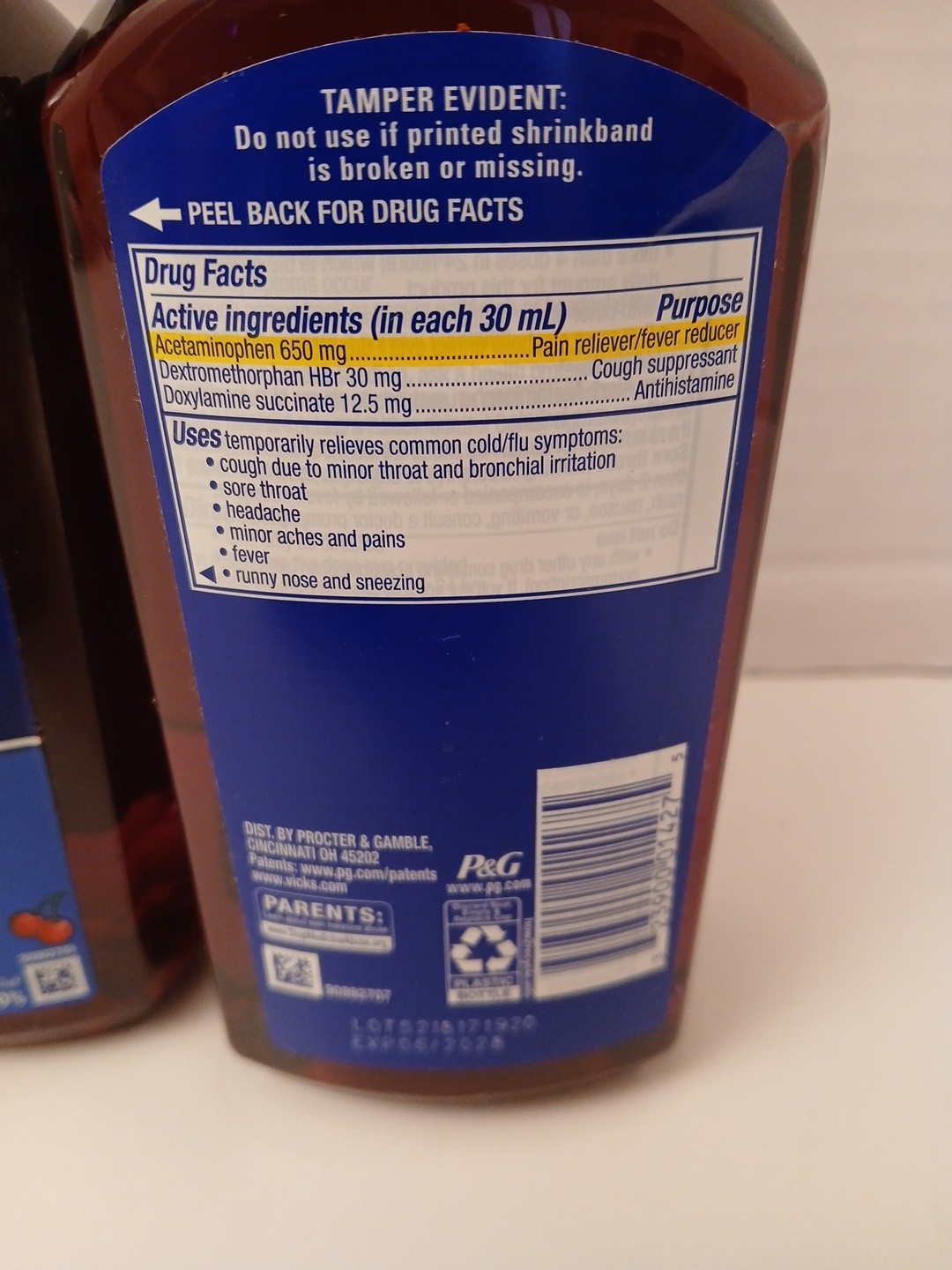 TWO Nyquil Cold & Flu Acetaminophen 12 FL OZ EACH Cherry Flavored EXP: 06/2028