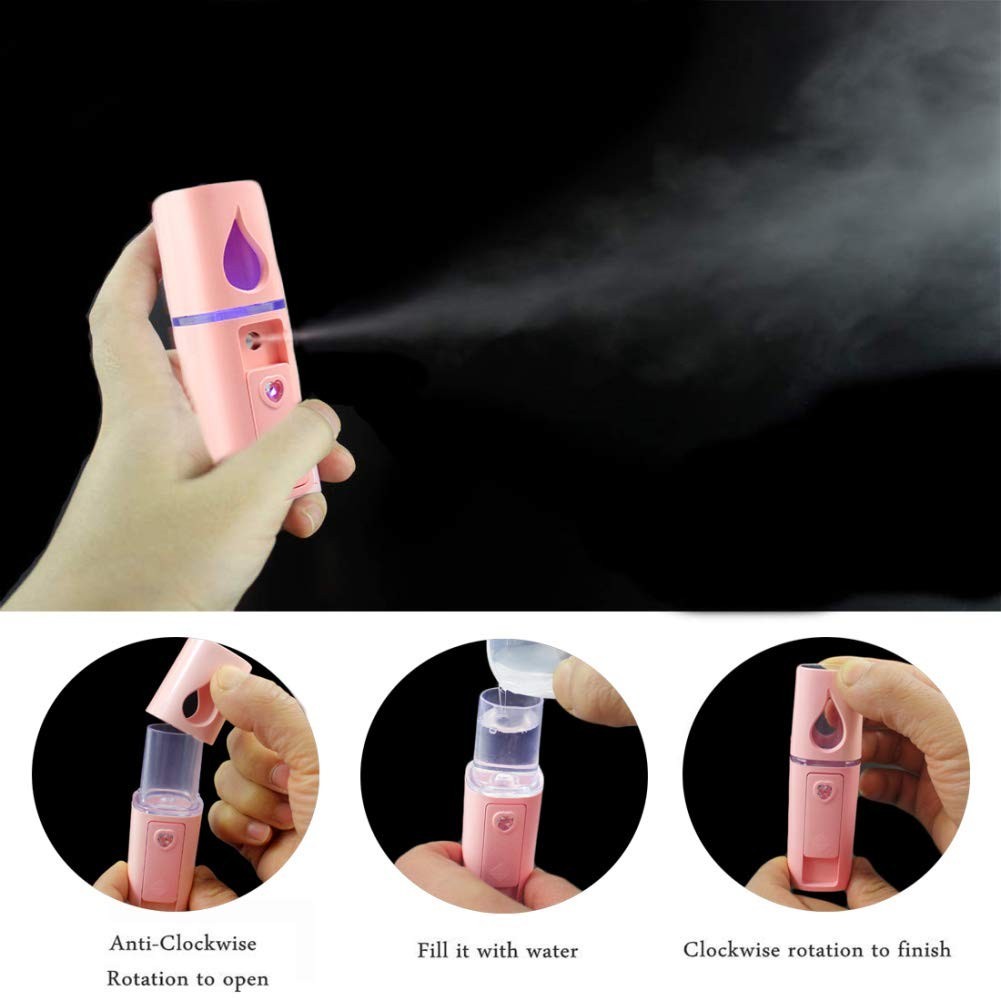 Luxury Portable Facial Steamer & Skincare Mister – 20ml, Rechargeable & Stylish