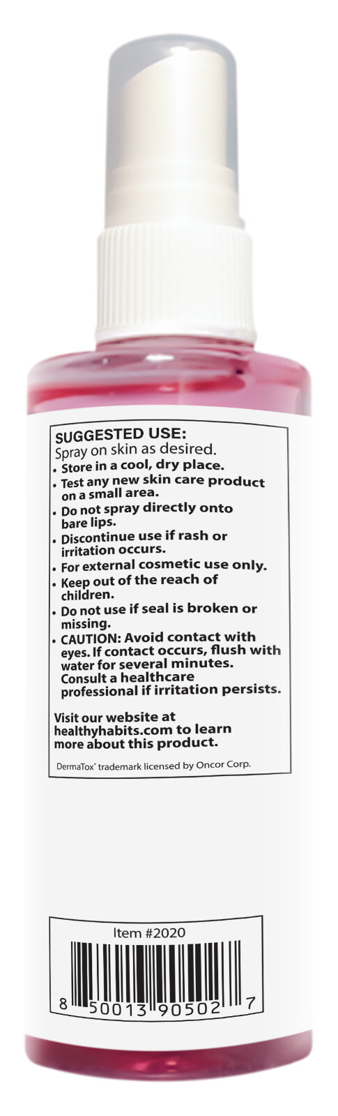 Healthy Habits DermaTox 4oz Soothing Spritz Topical Spray