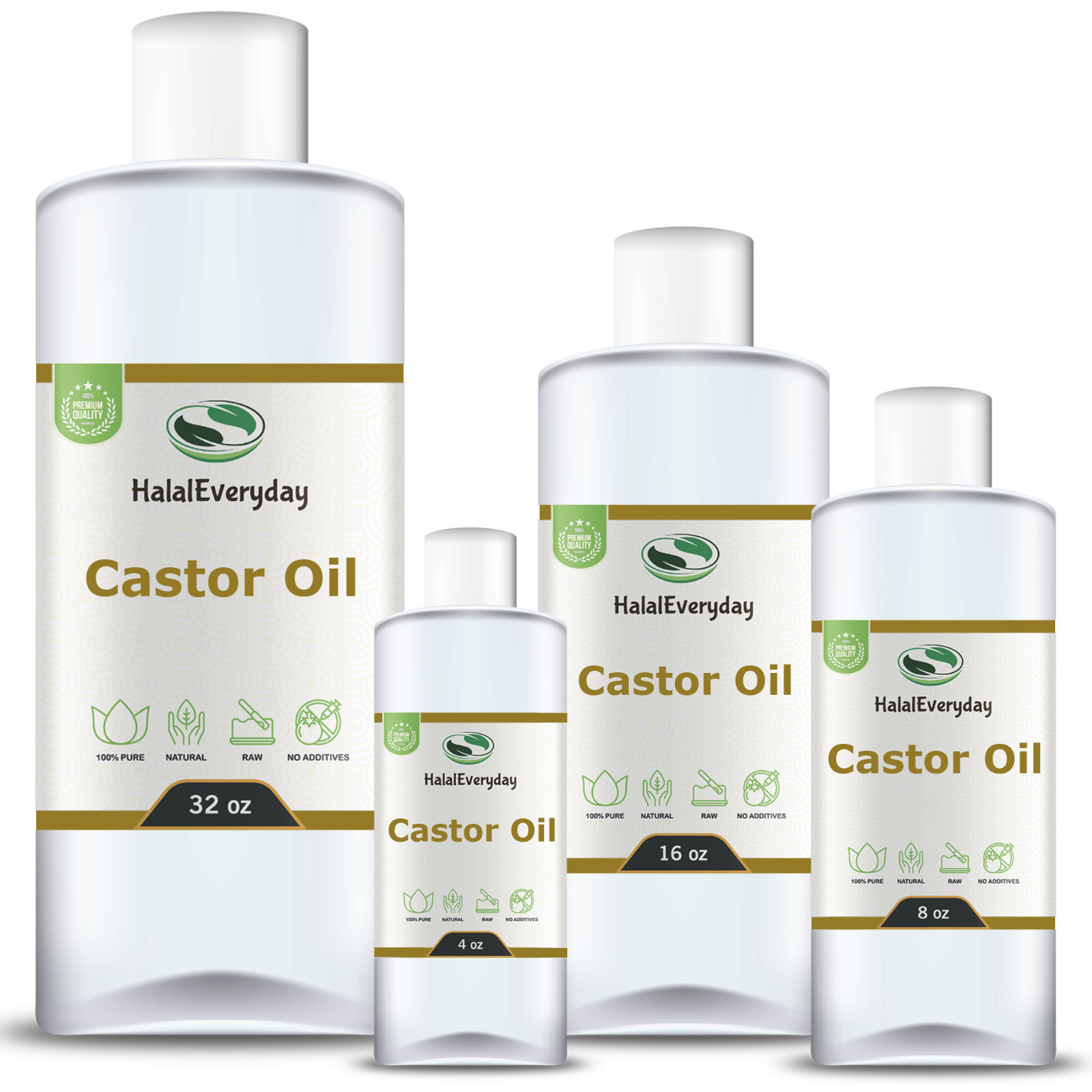 Castor Oil – 100% Pure Natural Cold Pressed Organic Hexane Free Hair Growth Bulk