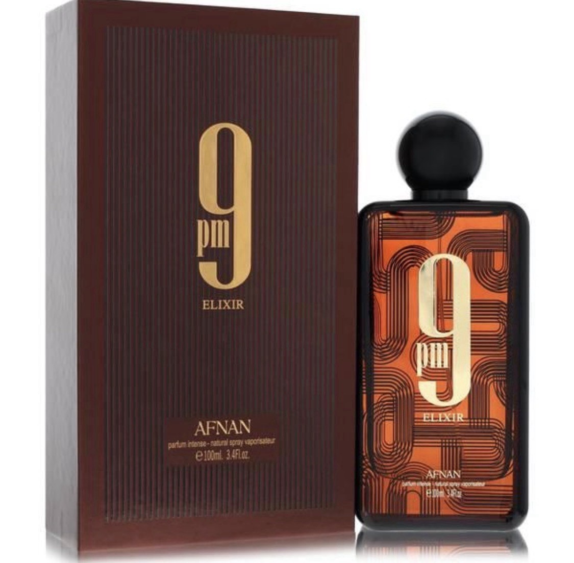Afnan 9pm Elixir Parfum Intense Spray, Regular Size 3.4 fl oz