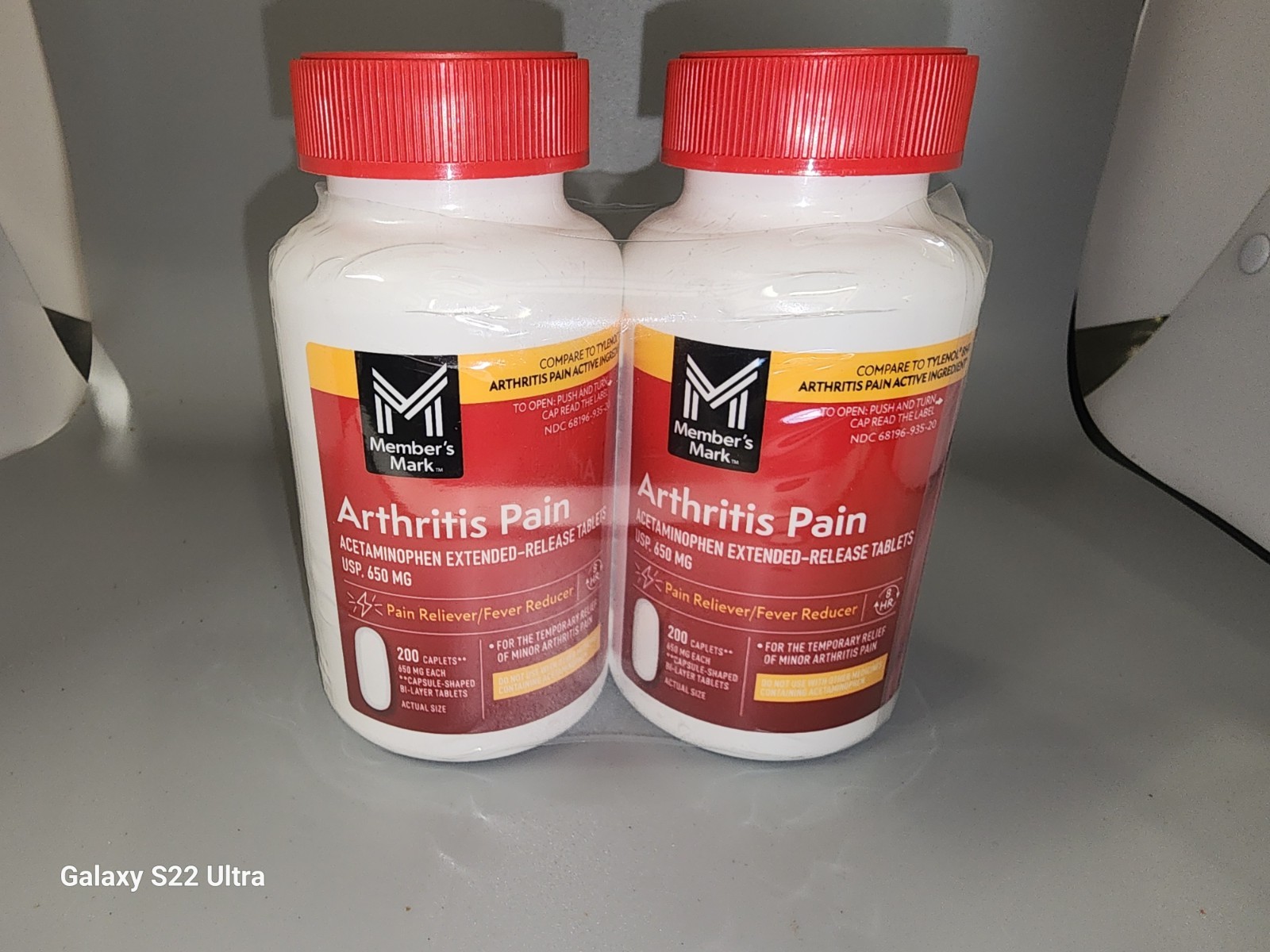 Member’s Mark Arthritis Pain 650mg 400 Ct Extended Release Acetaminophen