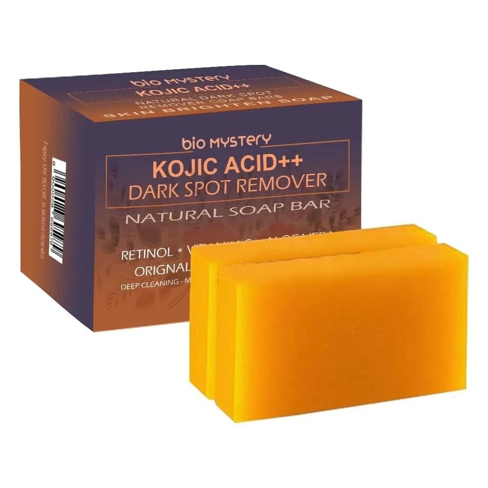 Kojic Acid Natural Soap Retinol, Aloe vera, Turmeric 2x 100g -Fast Ship & Free
