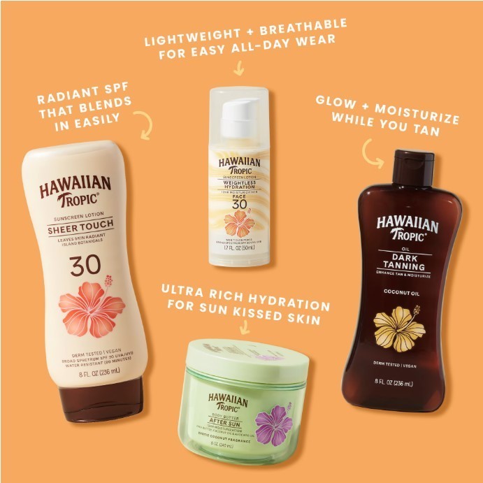 Hawaiian Tropic Dark Tanning Oil 8 oz Classic Coconut Fragrance Sun Glow