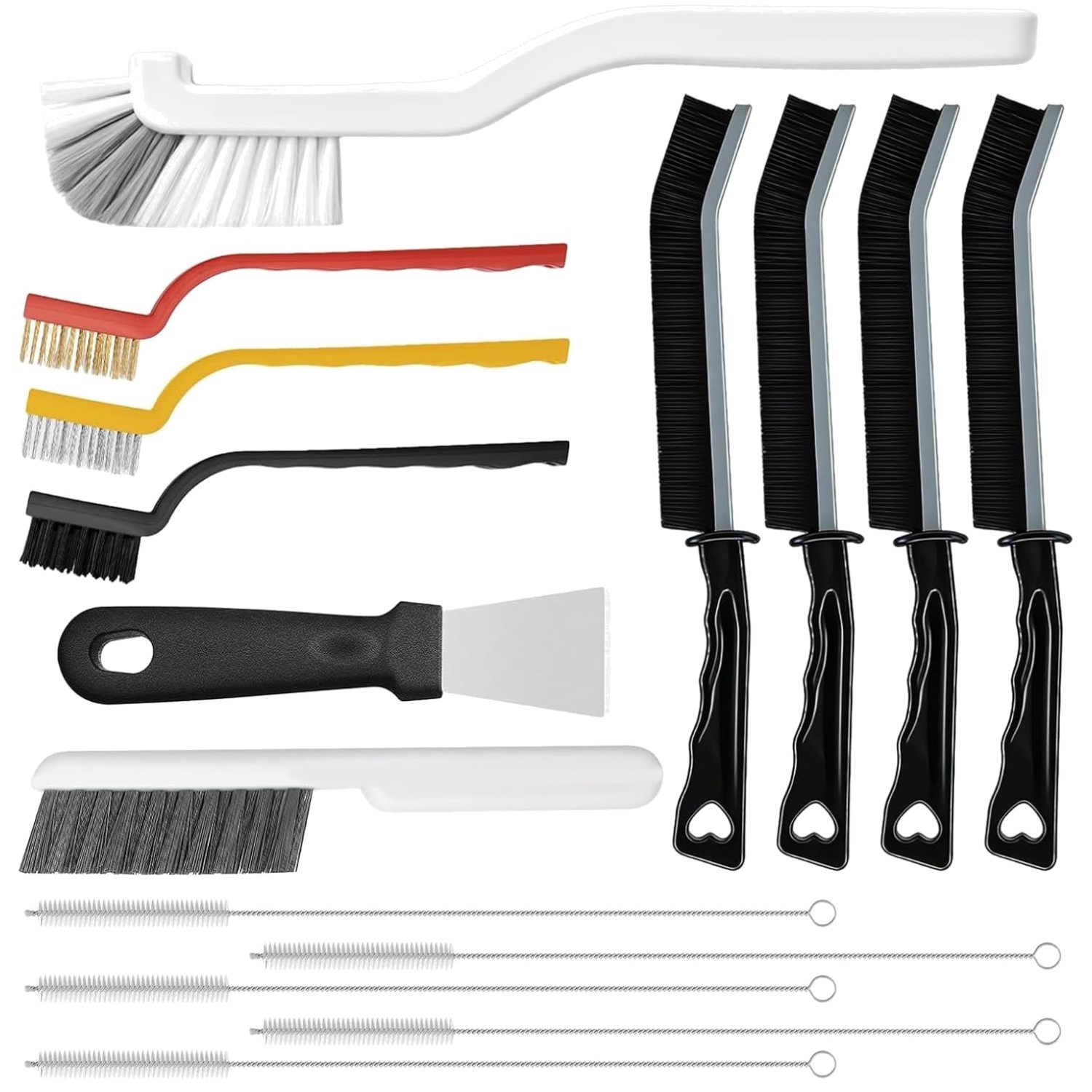 15-Piece Multifunctional Crevice Cleaning Brush Set for Home & Bathroom