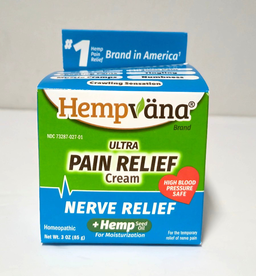 Hempvana Ultra-Strength Nerve Relief Cream 3 oz (85g) W/ Hemp Seed Oil EXP 09/27