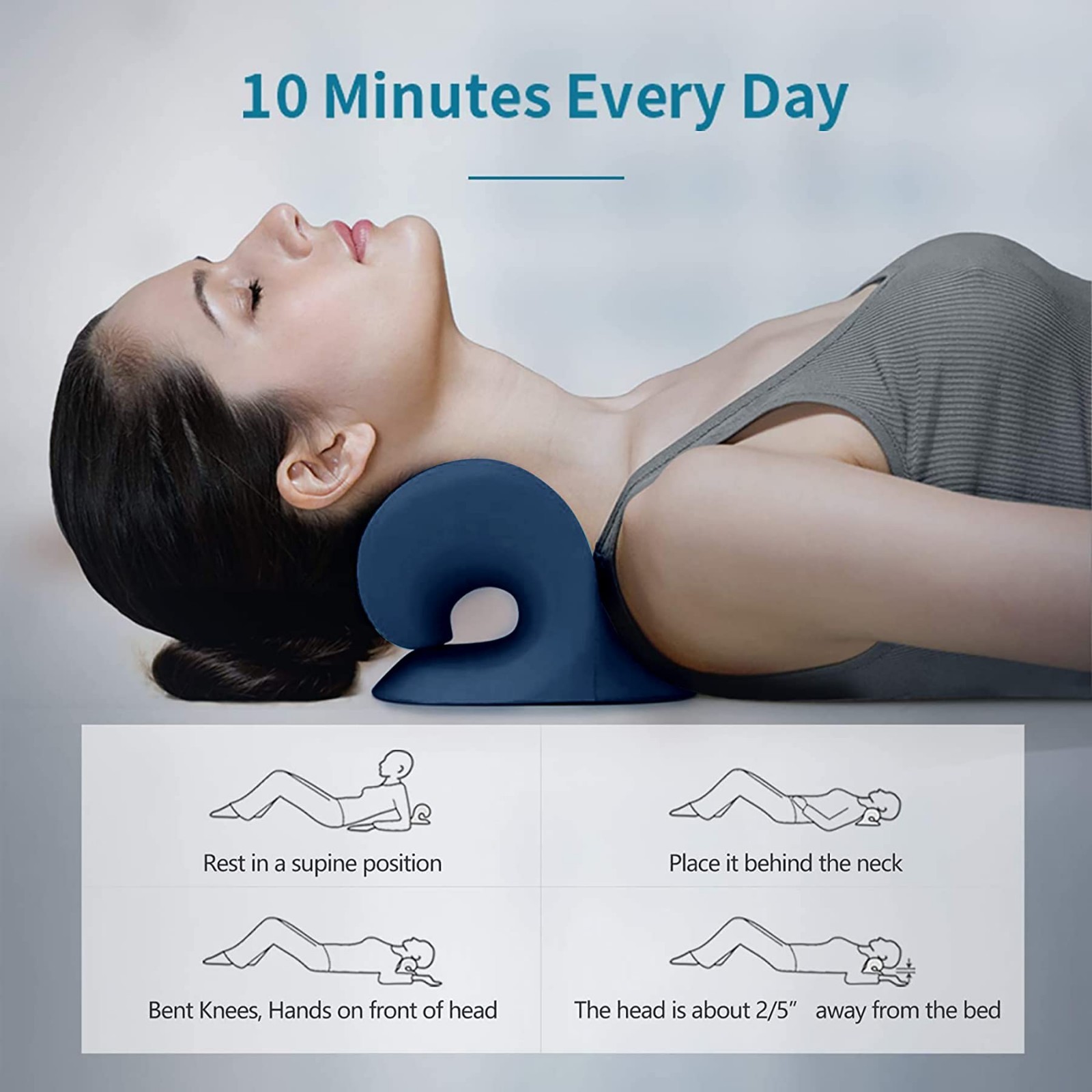 Cervical Traction Device for Neck & Shoulder Pain Relief, TMJ Support, Chiroprac