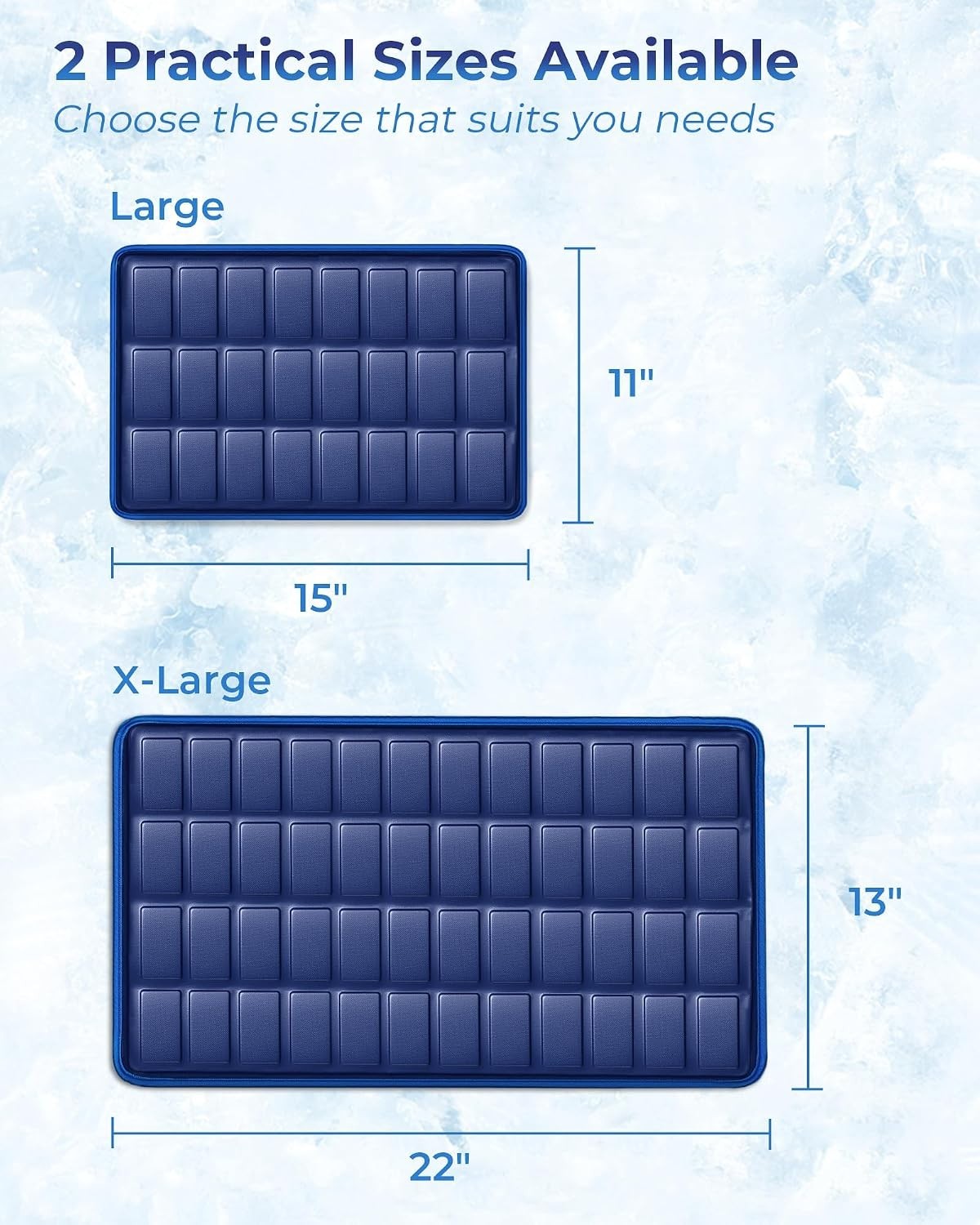 Dual-Layer Gel Ice Pack – Soft, Flexible Cold Therapy for Back, Knee & Shoulder