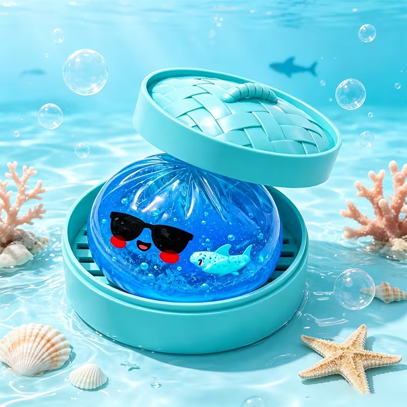 Ocean Shark Baozi Squishy Toy Slow Rising Stress Relief Sensory Fidget