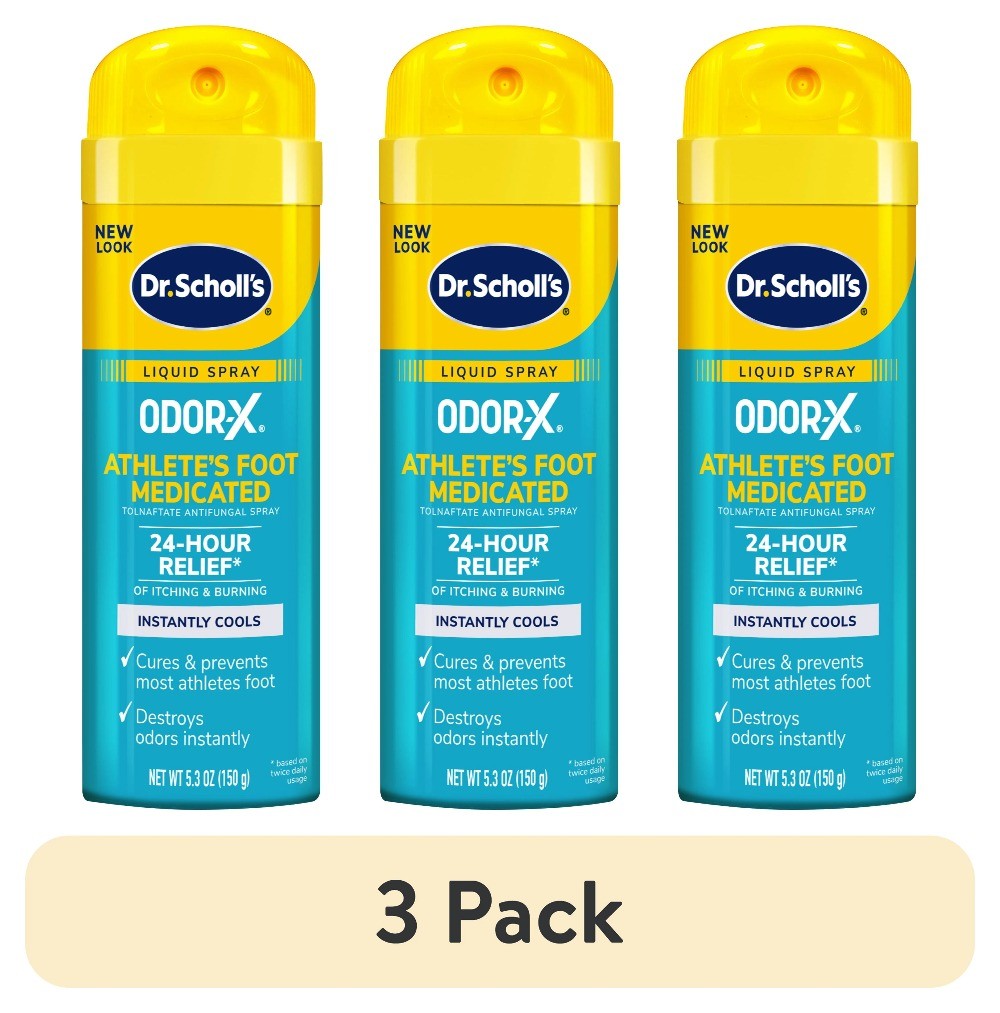 (3 pack)Athlete’s Foot Medicated Liquid Spray, 5.3oz, 1 Ct