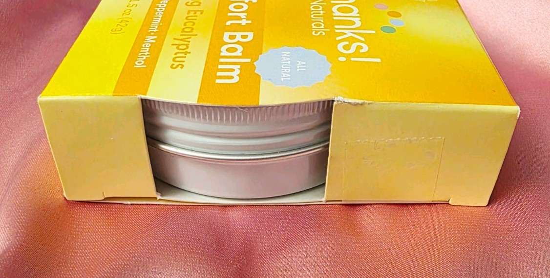 Thanks! Naturals Comfort Balm Cooling Eucalyptus Peppermint Menthol Tin 1.5 oz