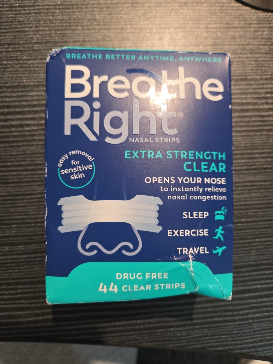 Breathe Right Nasal Strips for Nasal Congestion Relief (44-Count) 04/2030